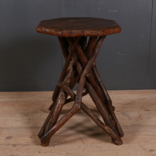 Rustic French Lamp Table
