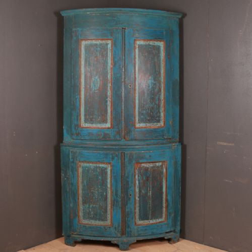 Swedish Bowed Corner Cupboard
