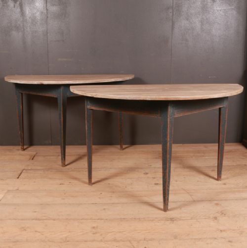 Swedish Demi Lune Console Tables