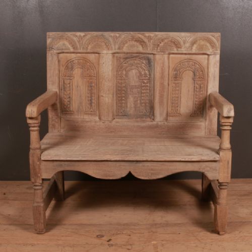 English Bleached Oak Settle