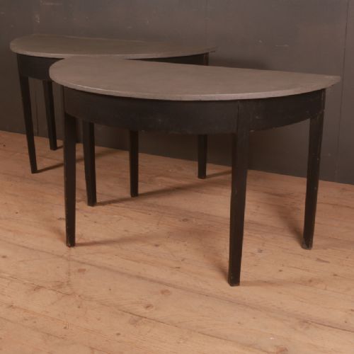 Pair of Demi Lune Console Tables