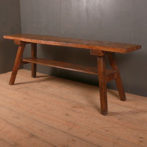 French Oak and Pine Trestle Table