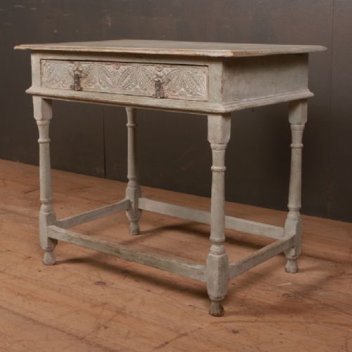 English Painted Lamp Table