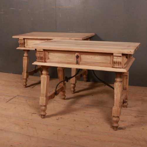 Pair of Spanish Walnut Lamp Table