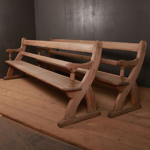 Pair of Gothic Settles
