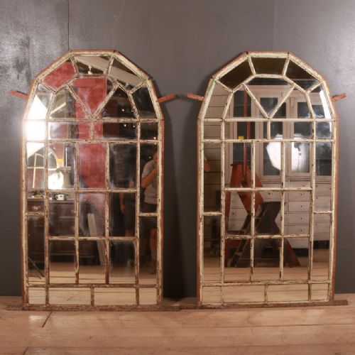 Pair of Metal Window Mirrors