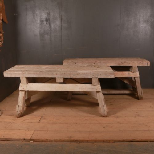 Pair of Primitive Console Tables