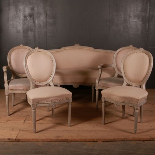 Swedish Salon Sofa and Chairs