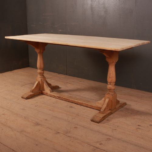 Bleached Oak Trestle Table