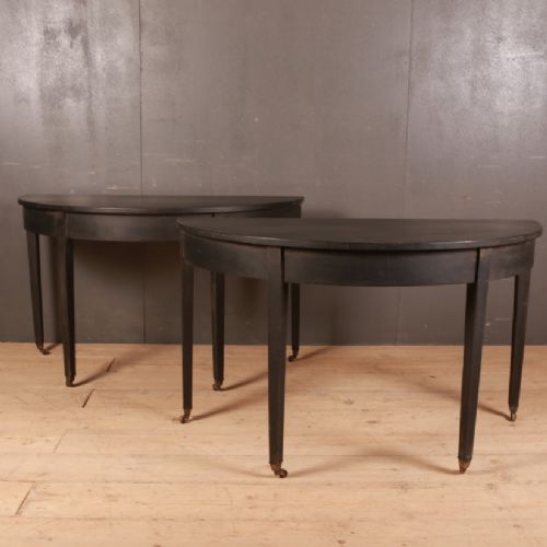 Pair of Demi-lune Console Tables