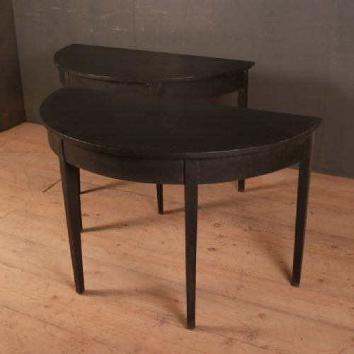 Pair of Demi-lune Console Tables