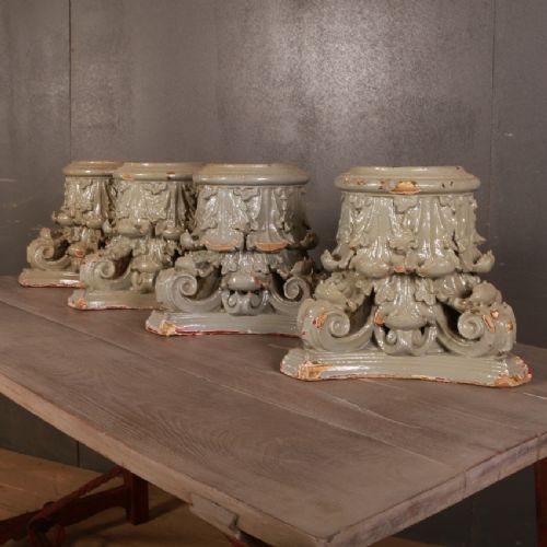 Set of 4 Carved Capitals