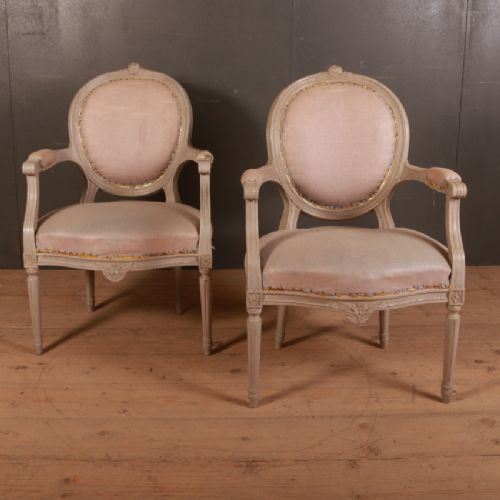 Pair of French Salon Chairs