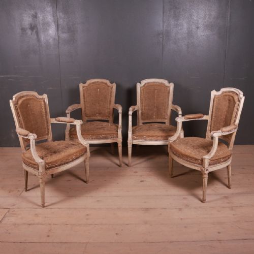French Original Painted Salon Chairs