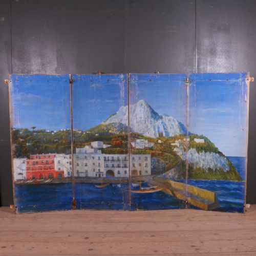 Painted Italian Coastal Scene