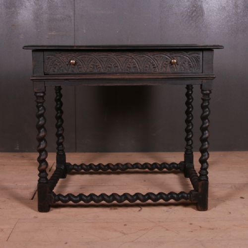 English Carved Lamp Table