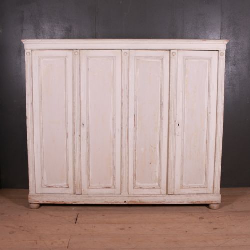 English Original Paint Linen Cupboard