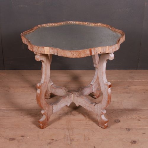 Mirror Topped Lamp Table