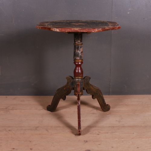 Swedish Decorated Tripod Table