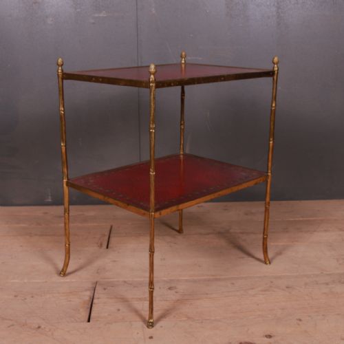 Faux Bamboo Side Table