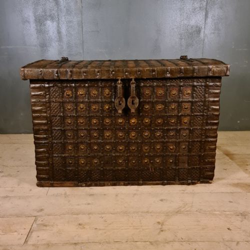 Anglo-indian Iron Bound Coffer
