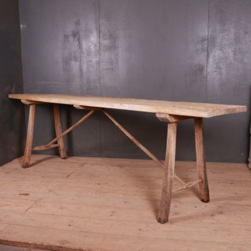 French Scrubbed Trestle Table