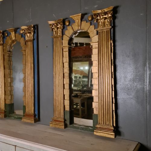 Pair of Italian Architectural Mirrors