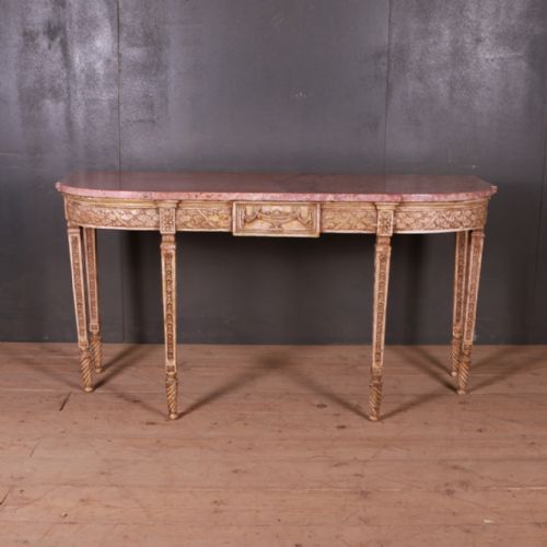 English Marble Top Console Table