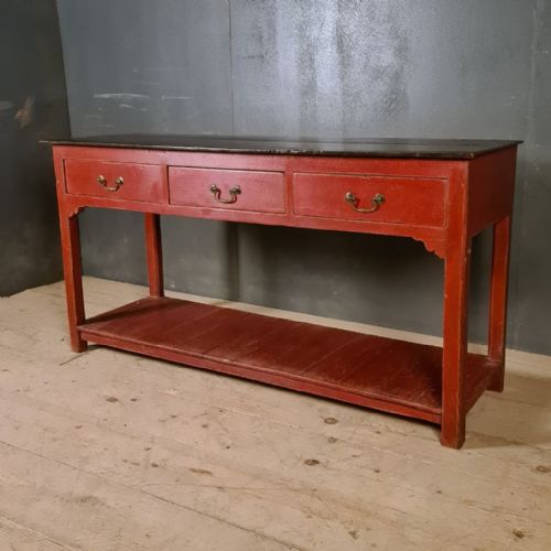 English Painted Potboard Serving Table