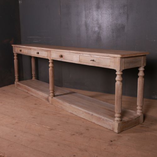 French Oak Console Table with Potboard