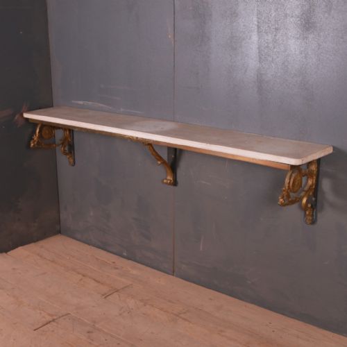 Six Foot Long Marble Top Console Table