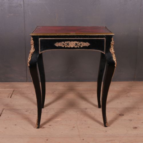 French Lacquer and Gilt Lamp Table