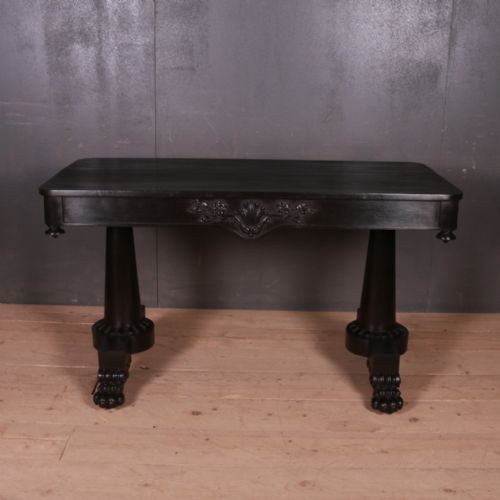Ebonized Two Drawer Writing Desk