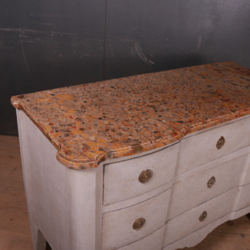 ITALIAN MARBLE TOP COMMODE - ADDITIONAL PHOTO 7