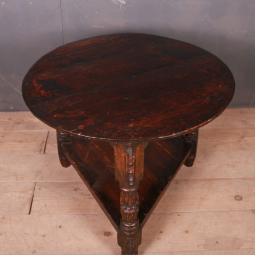 Welsh Carved Pine Cricket Table