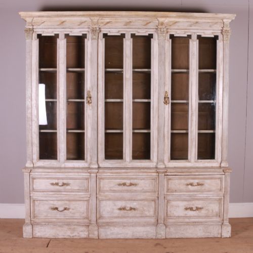 Antique Glazed Flemish Bookcase