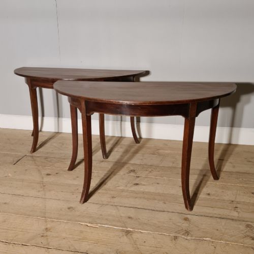 Pair of Demi-lune Console Tables