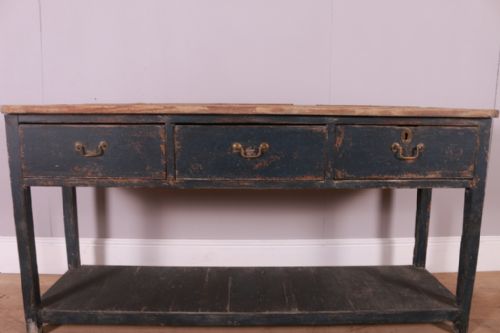 Painted Three Drawer Potboard Dresser Base