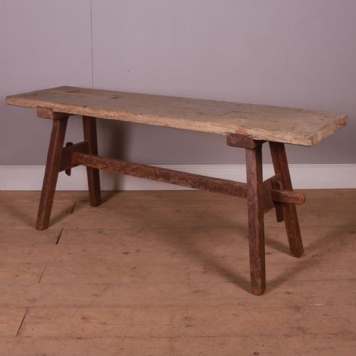 French Bleached Oak Trestle Table
