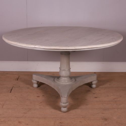 Painted and Bleached Pine Breakfast Table