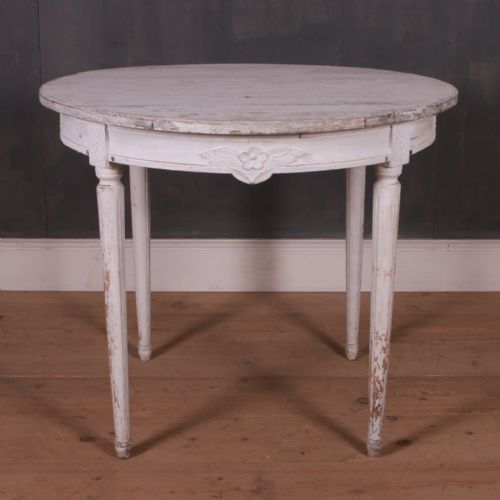 Swedish Original Painted Lamp Table