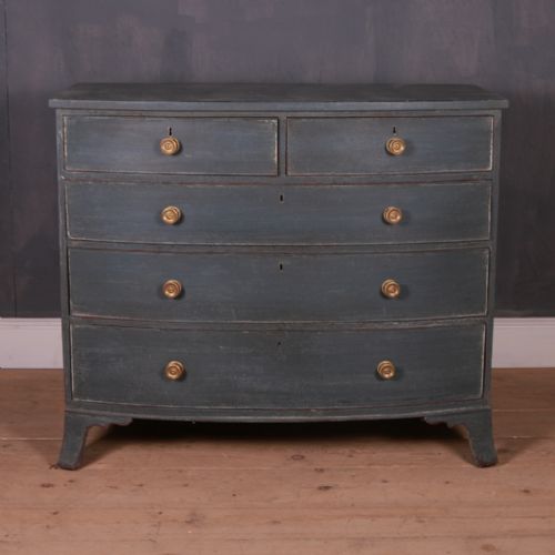 Painted Bow Front Chest of Drawers