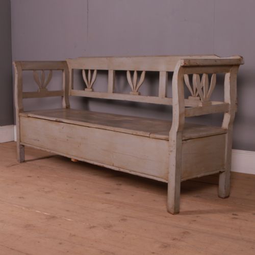 Austrian Painted Farmhouse Bench