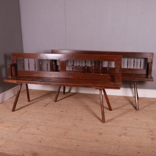 Pair of Original Painted Austrian Primitive Benches