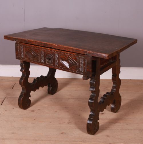 18th C Spanish Walnut Side Table