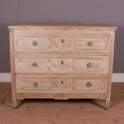 Neo-classical Style Bleached Oak Commode