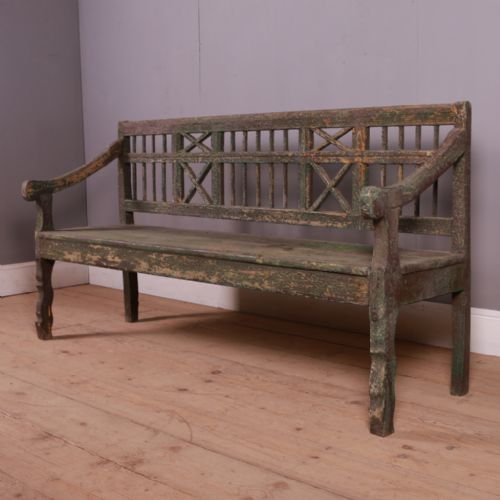 Original Painted Austrian Hall Bench