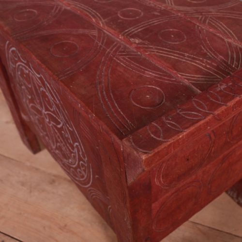 ORIGINAL PAINTED DOWRY CHEST - ADDITIONAL PHOTO 3