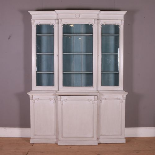 Painted Breakfront Bookcase