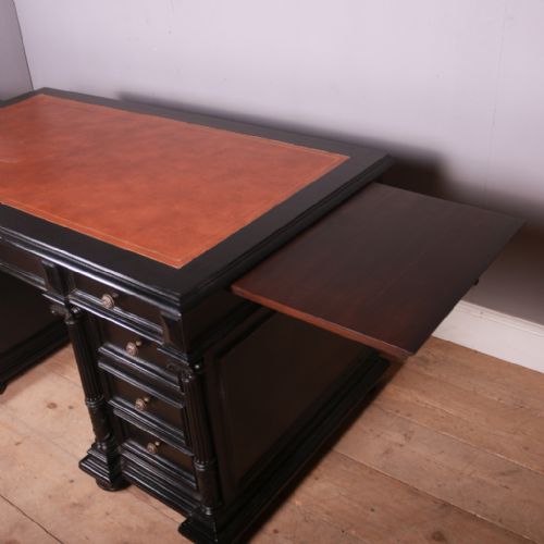 19TH CENTURY EBONISED DESK - ADDITIONAL PHOTO 6